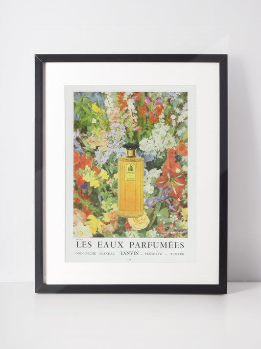 LANVIN 1959 Vintage Advertisement 1950s Perfume Print Ad Fragrance Parfum