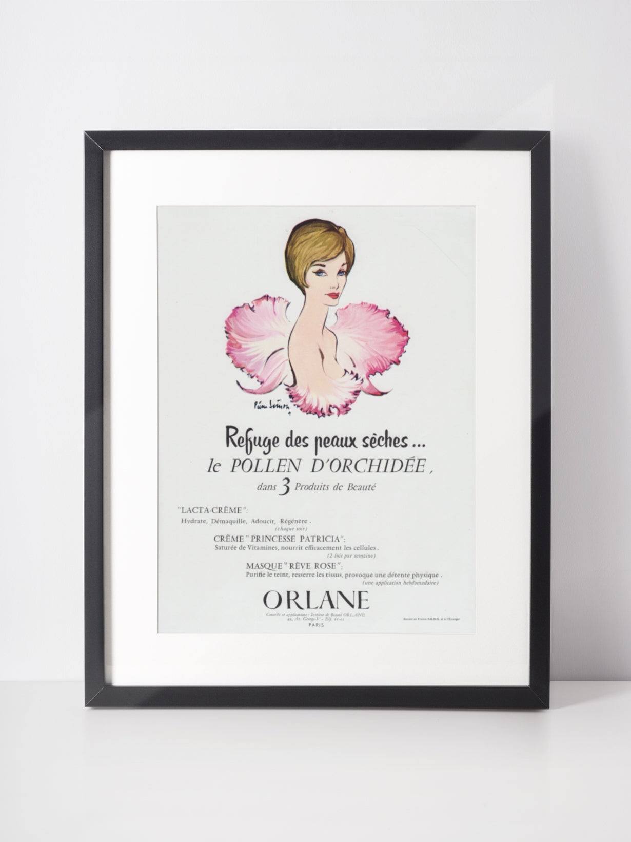 ORLANE 1950s 1960s Vintage Print Advertisement Set Beauty Ads Illustrations - Set of 4