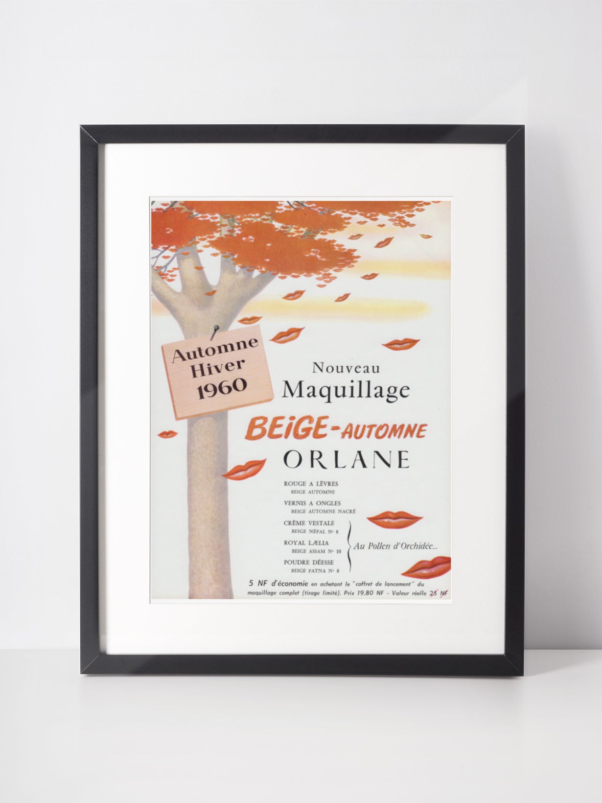 ORLANE 1960 Vintage Print Advertisement 1960s Beauty Ad Fashion Illustration