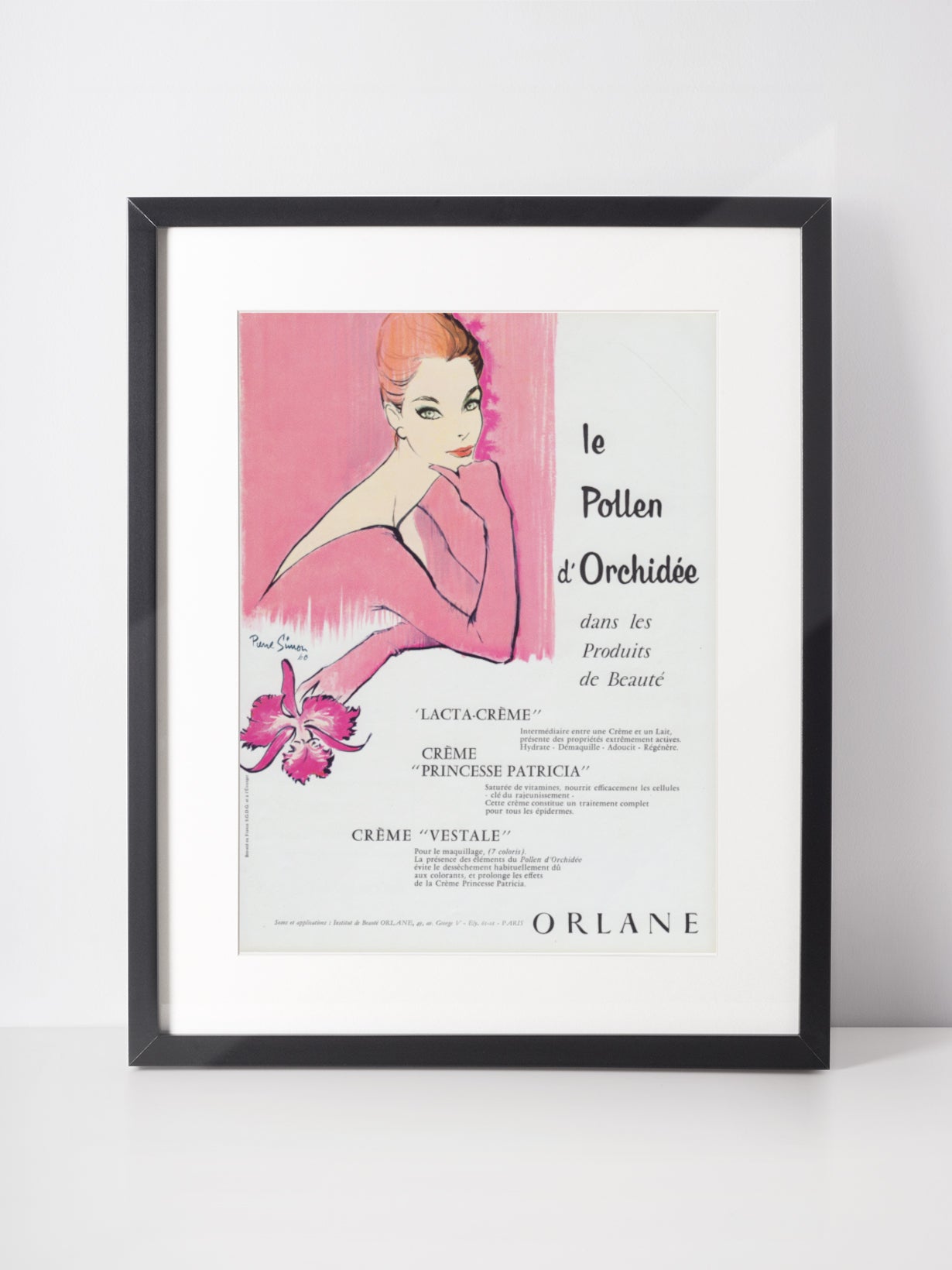 ORLANE 1950s 1960s Vintage Print Advertisement Set Beauty Ads Illustrations - Set of 4