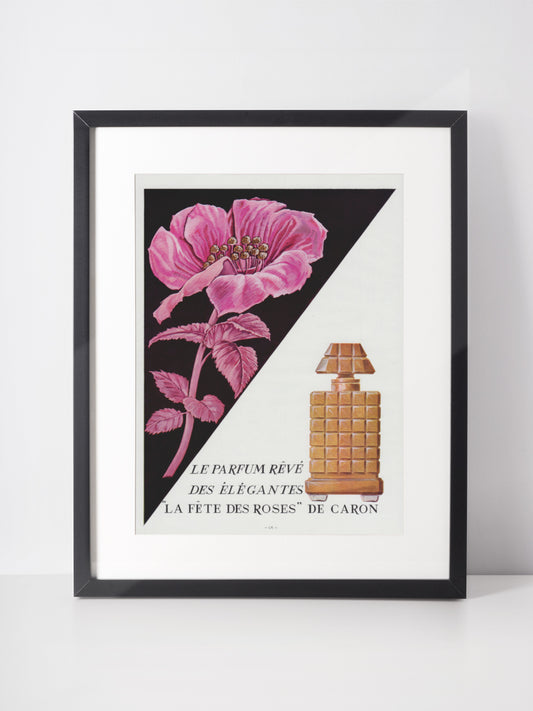 CARON 1960 Vintage Print Advertisement 1960s Perfume Ad Illustration