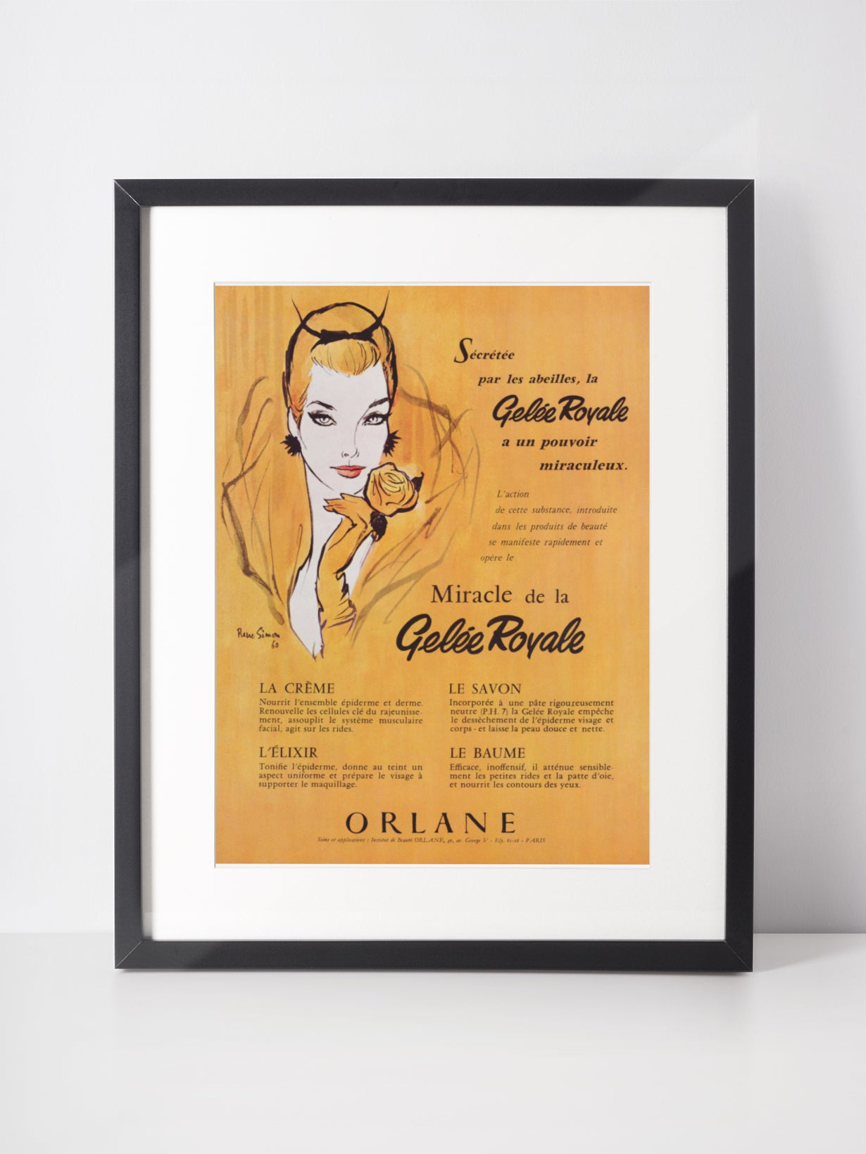 ORLANE 1950s 1960s Vintage Print Advertisement Set Beauty Ads Illustrations - Set of 4