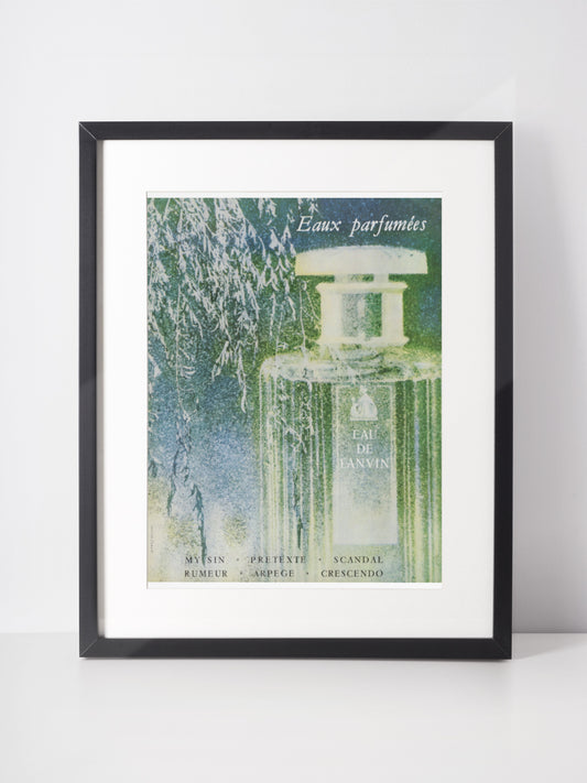 LANVIN 1962 Vintage Advertisement 1960s Perfume Print Ad Fragrance Parfum
