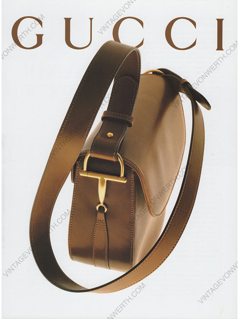 GUCCI 1994 Vintage Ad Handbags 1990s Print Advertisement