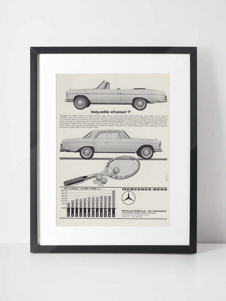 MERCEDES-BENZ 1967 Vintage Advertisement 1960s Oldtimer Classic Car Print Ad