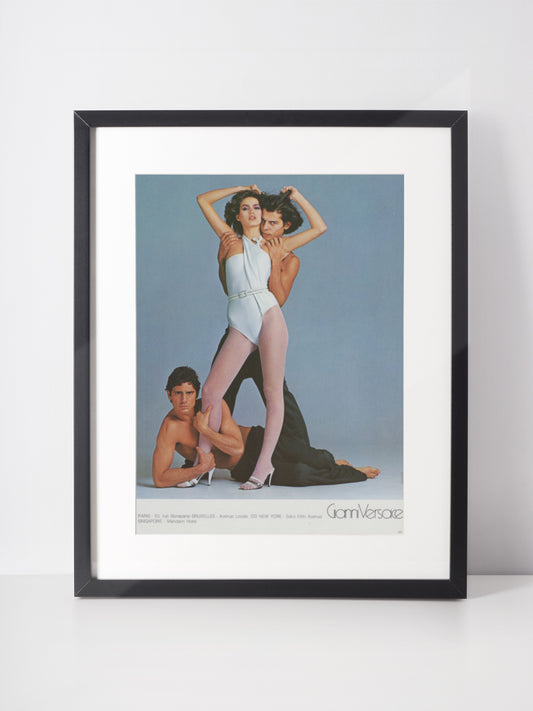 GIANNI VERSACE 1980 Vintage Print Advertisement Fashion 1980s Magazine Ad