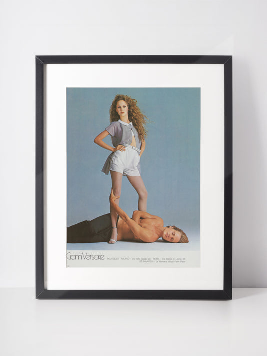 GIANNI VERSACE 1980 Vintage Print Advertisement Fashion 1980s Magazine Ad