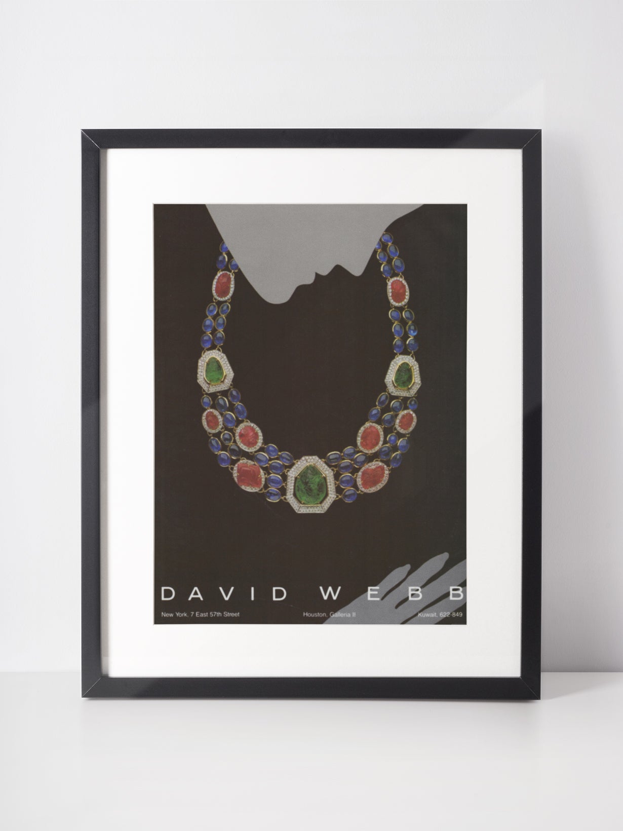 DAVID WEBB 1984 Vintage Print Advertisement Jewelry 1980s Magazine Ad