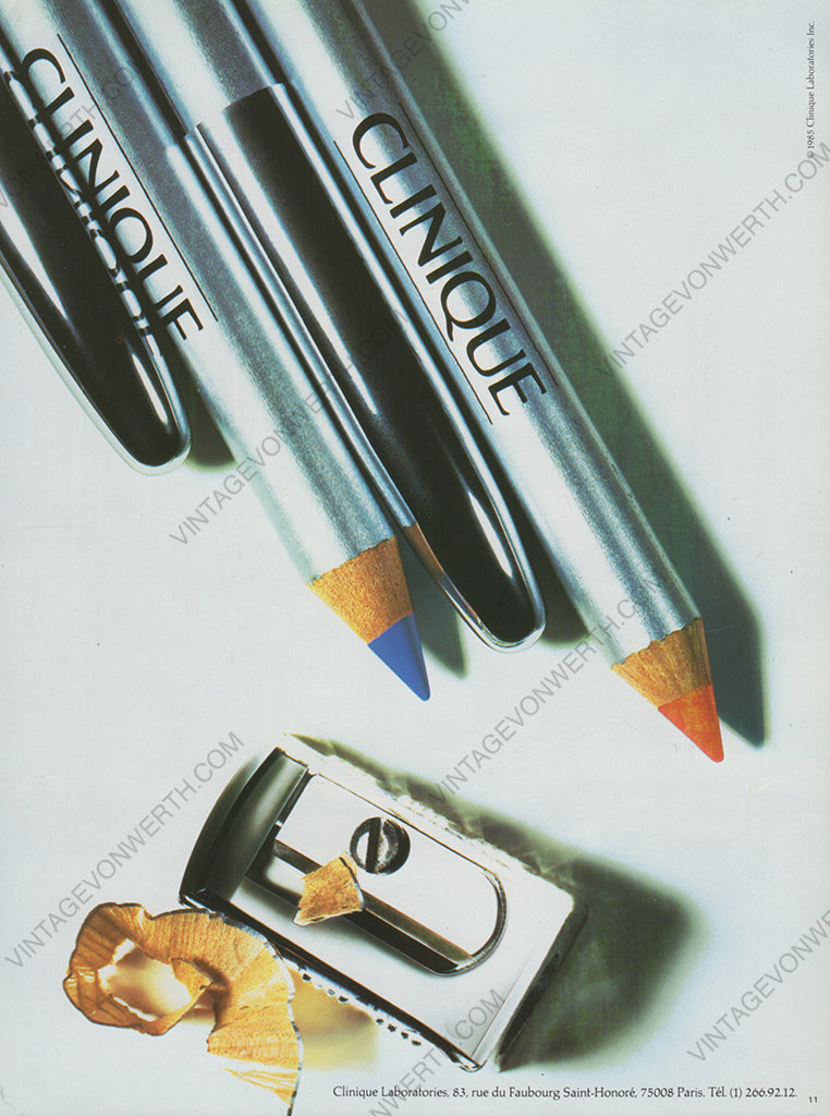 CLINIQUE 1985 Vintage Print Advertisement Beauty Cosmetics 1980s Magazine Ad