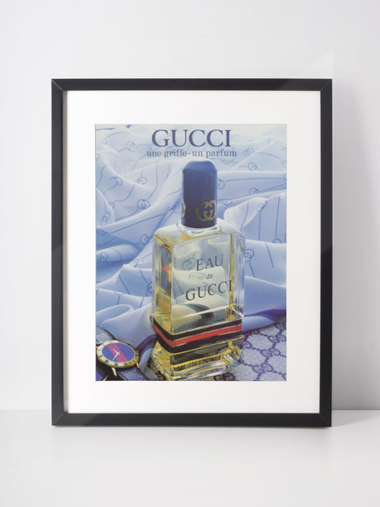 GUCCI 1985 Vintage Print Advertisement Perfume Parfum 1980s Magazine Ad