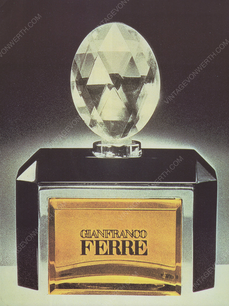 GIANFRANCO FERRÉ 1985 Vintage Print Advertisement Perfume 1980s Magazine Ad