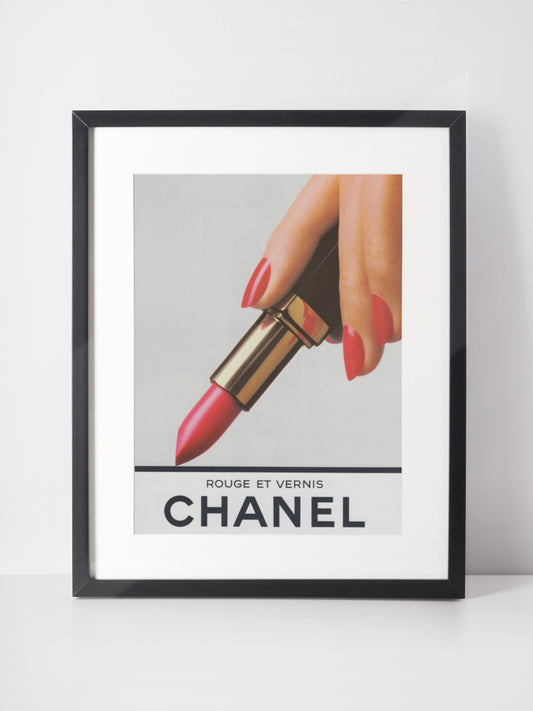 CHANEL 1985 Vintage Print Advertisement Beauty Lipstick 1980s Magazine Ad