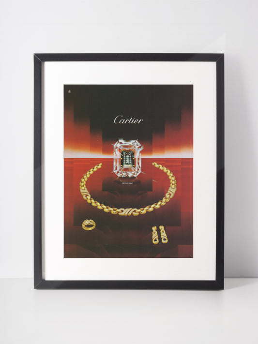 CARTIER 1985 Vintage Print Advertisement Jewelry 1980s Magazine Ad