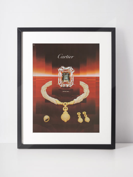 CARTIER 1985 Vintage Print Advertisement Jewelry 1980s Magazine Ad