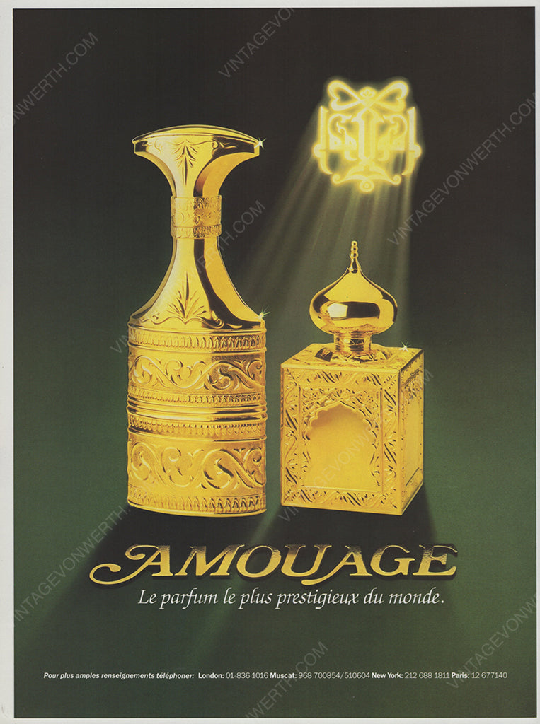 AMOUAGE 1985 Vintage Print Advertisement Perfume 1980s Magazine Ad