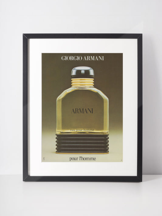 GIORGIO ARMANI 1985 Vintage Print Advertisement Perfume 1980s Magazine Ad