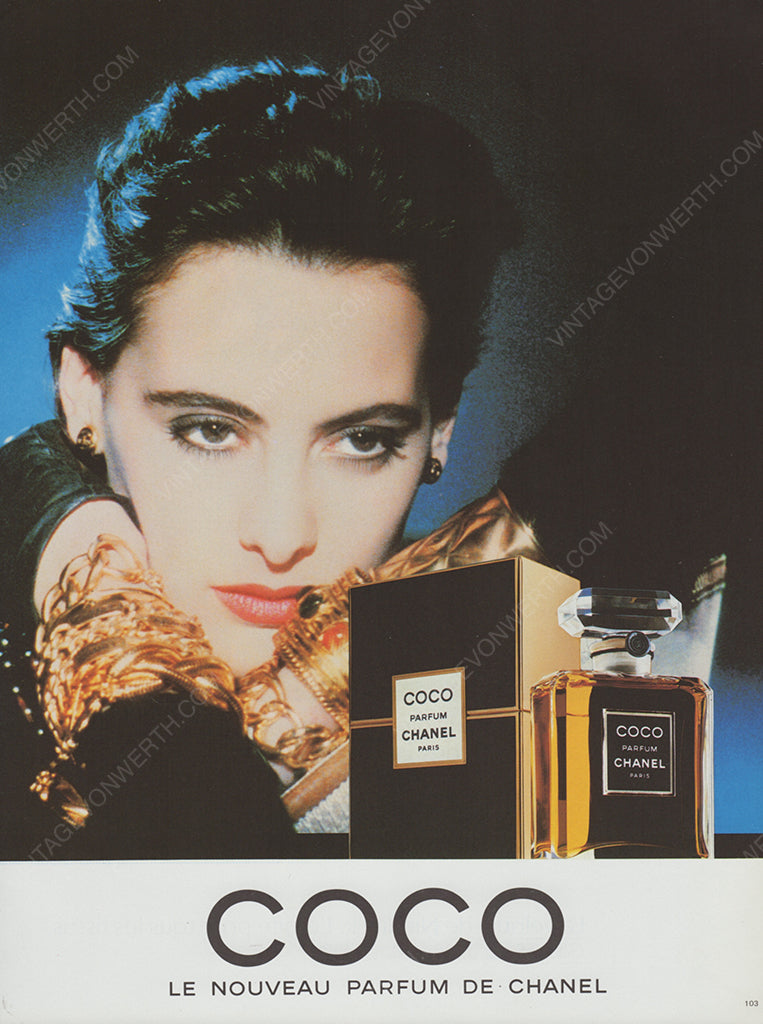 CHANEL 1985 Vintage Print Advertisement Perfume 1980s Magazine Ad
