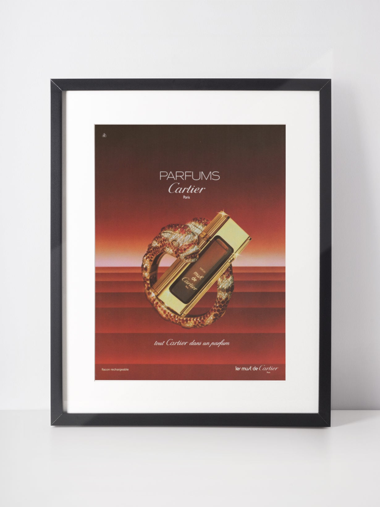 CARTIER 1985 Vintage Print Advertisement Perfume 1980s Magazine Ad