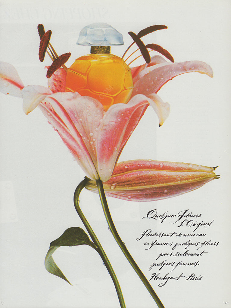 HOUBIGANT 1985 Vintage Print Advertisement Perfume 1980s Magazine Ad