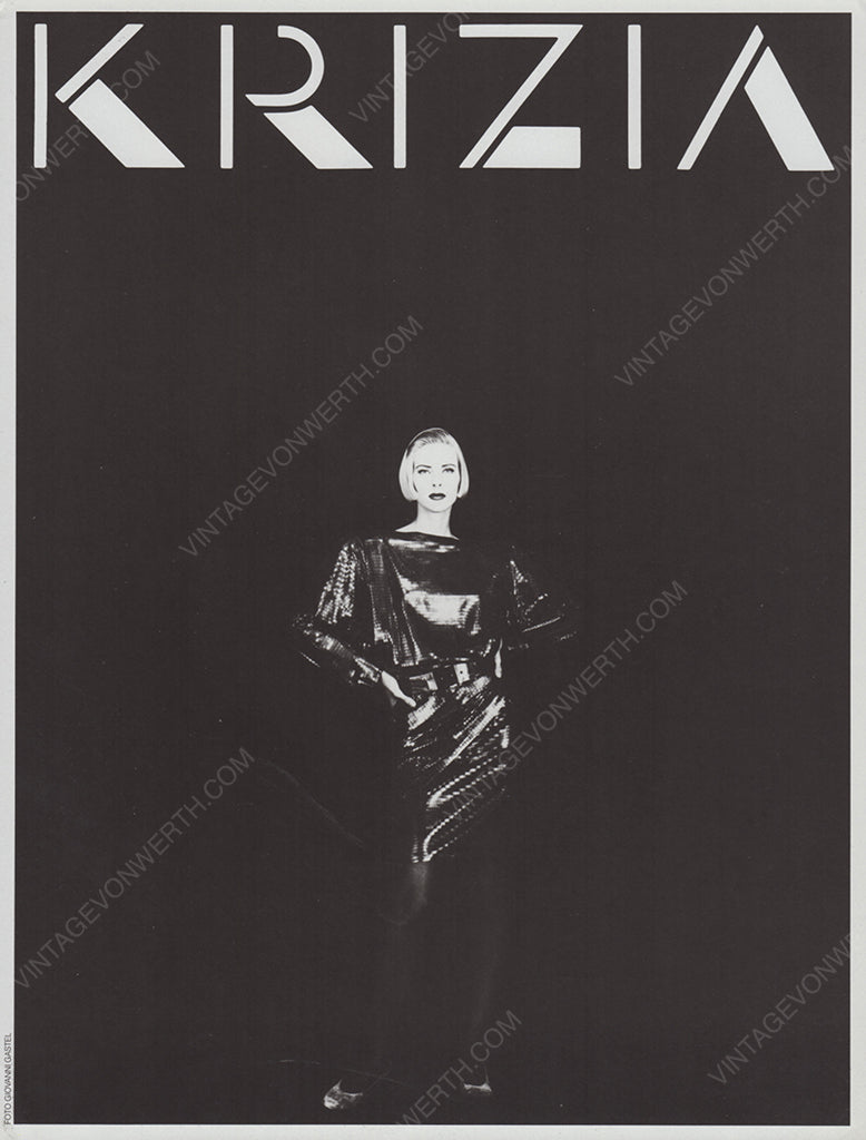 KRIZIA 1986 Vintage Print Advertisement Fashion 1980s Magazine Ad