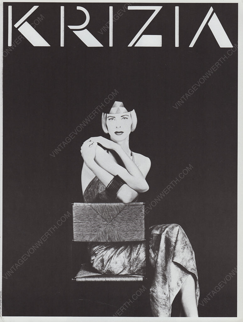 KRIZIA 1986 Vintage Print Advertisement Fashion 1980s Magazine Ad