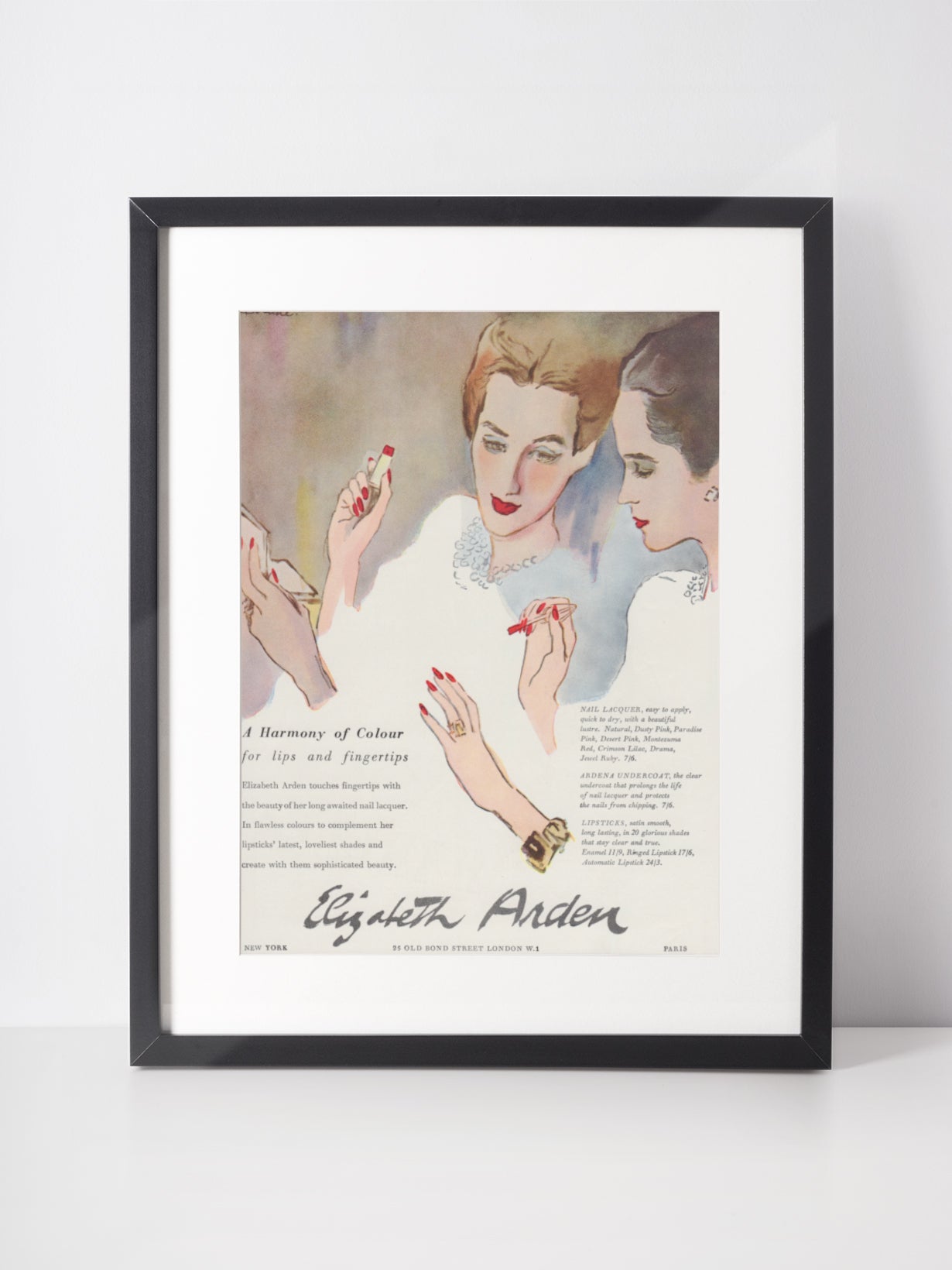 ELIZABETH ARDEN 1949 Vintage Print Advertisement Beauty Cosmetics