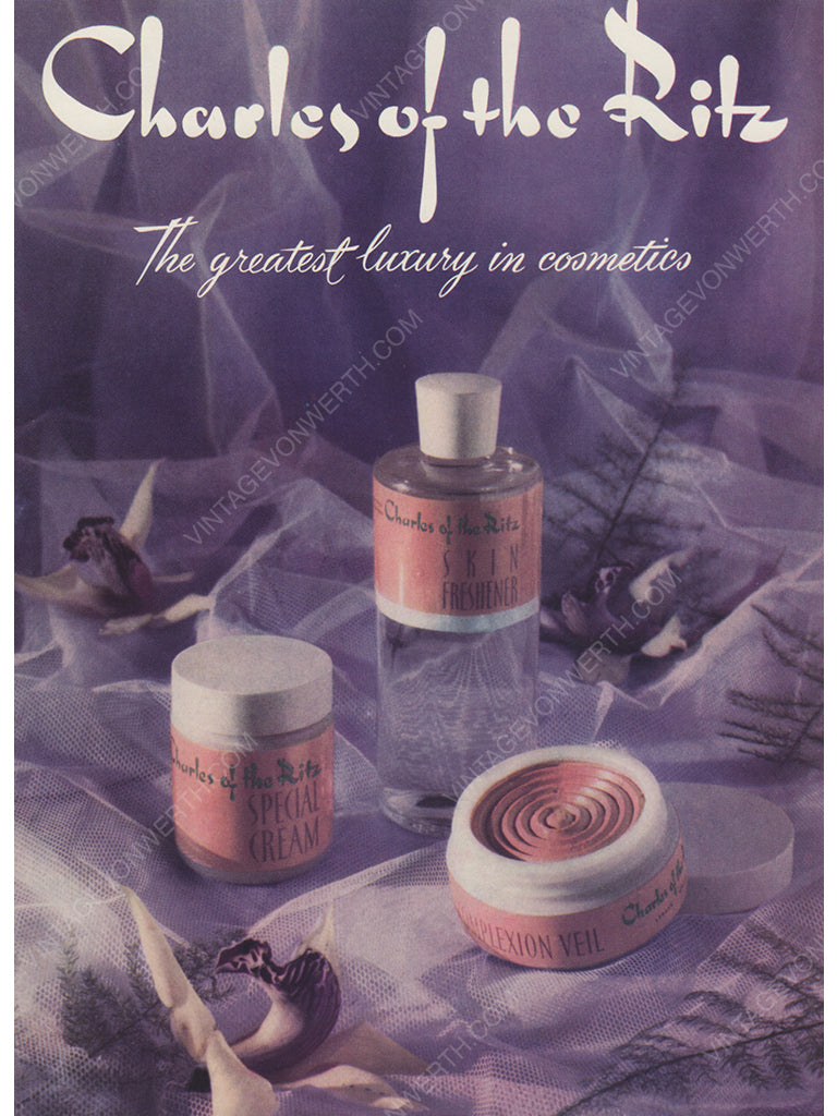 CHARLES OF THE RITZ 1950 Vintage Advertisement Beauty Cosmetics