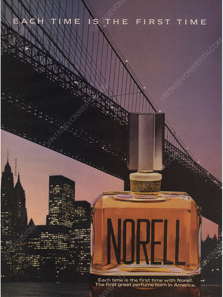 NORMAN NORELL 1978 Vintage Advertisement Perfume Scent Fragrance