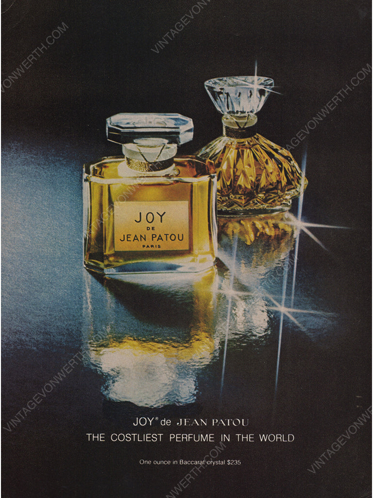 JEAN PATOU 1978 Joy Perfume Vintage Advertisement Scent Fragrance
