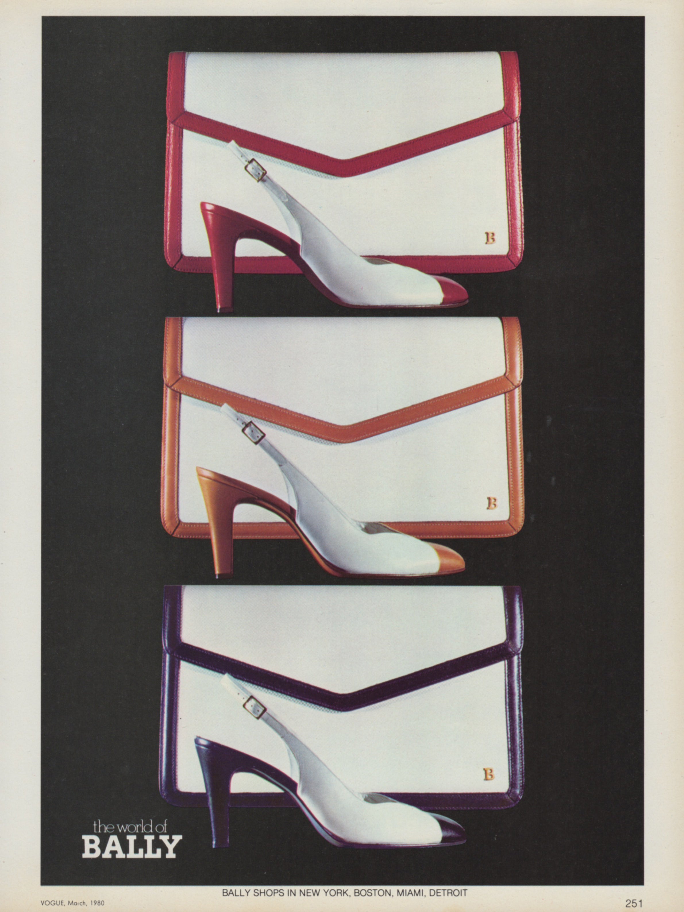 BALLY 1980 Vintage Advertisement Leather Shoes Handbags VINTAGE VON WERTH