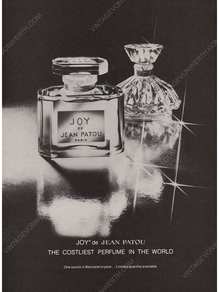 JEAN PATOU 1981 Joy Perfume Vintage Advertisement Scent Fragrance