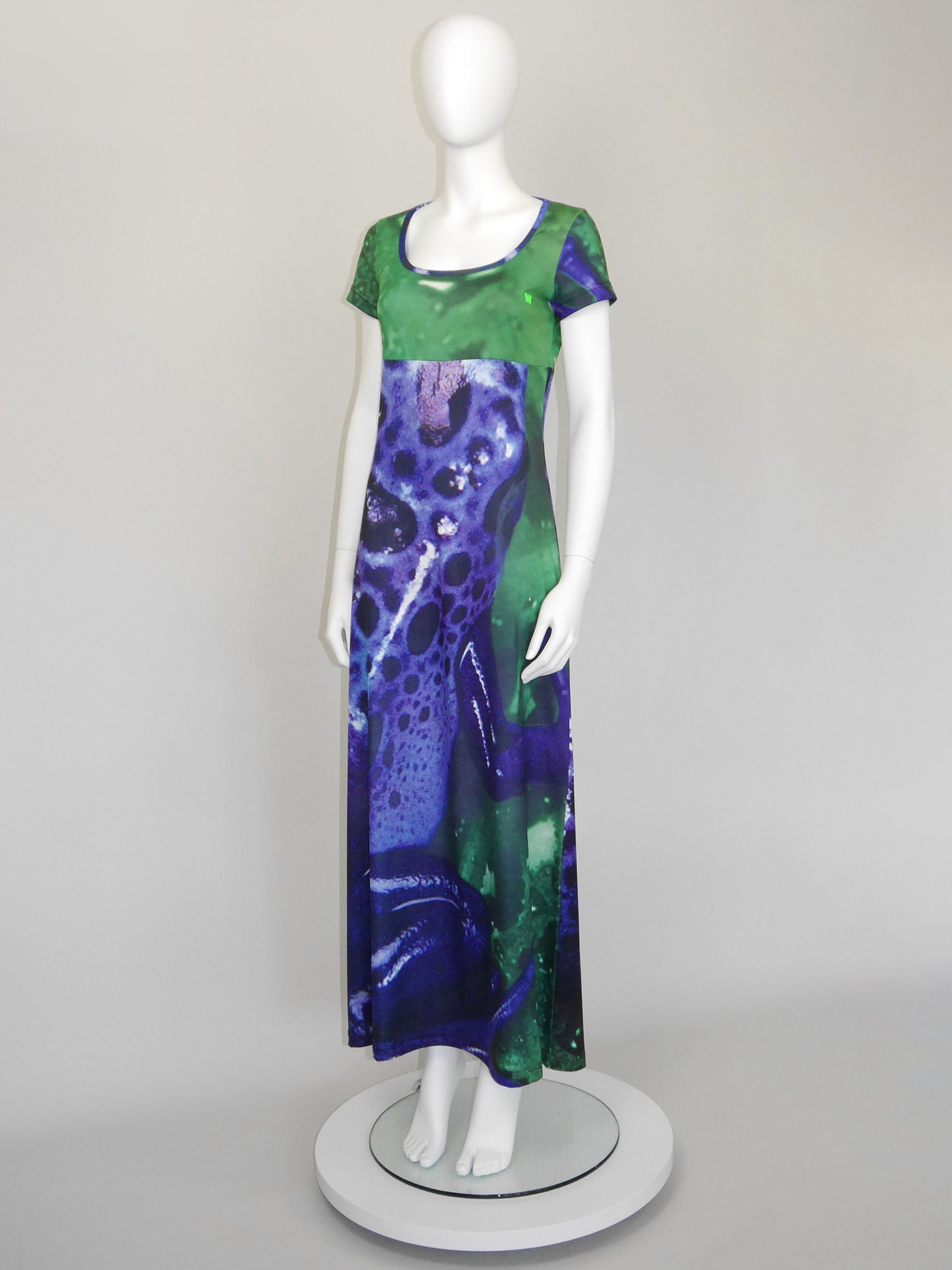 W&LT Walter van Beirendonck Spring 1999 Vintage Frog Print Maxi Dress Size M