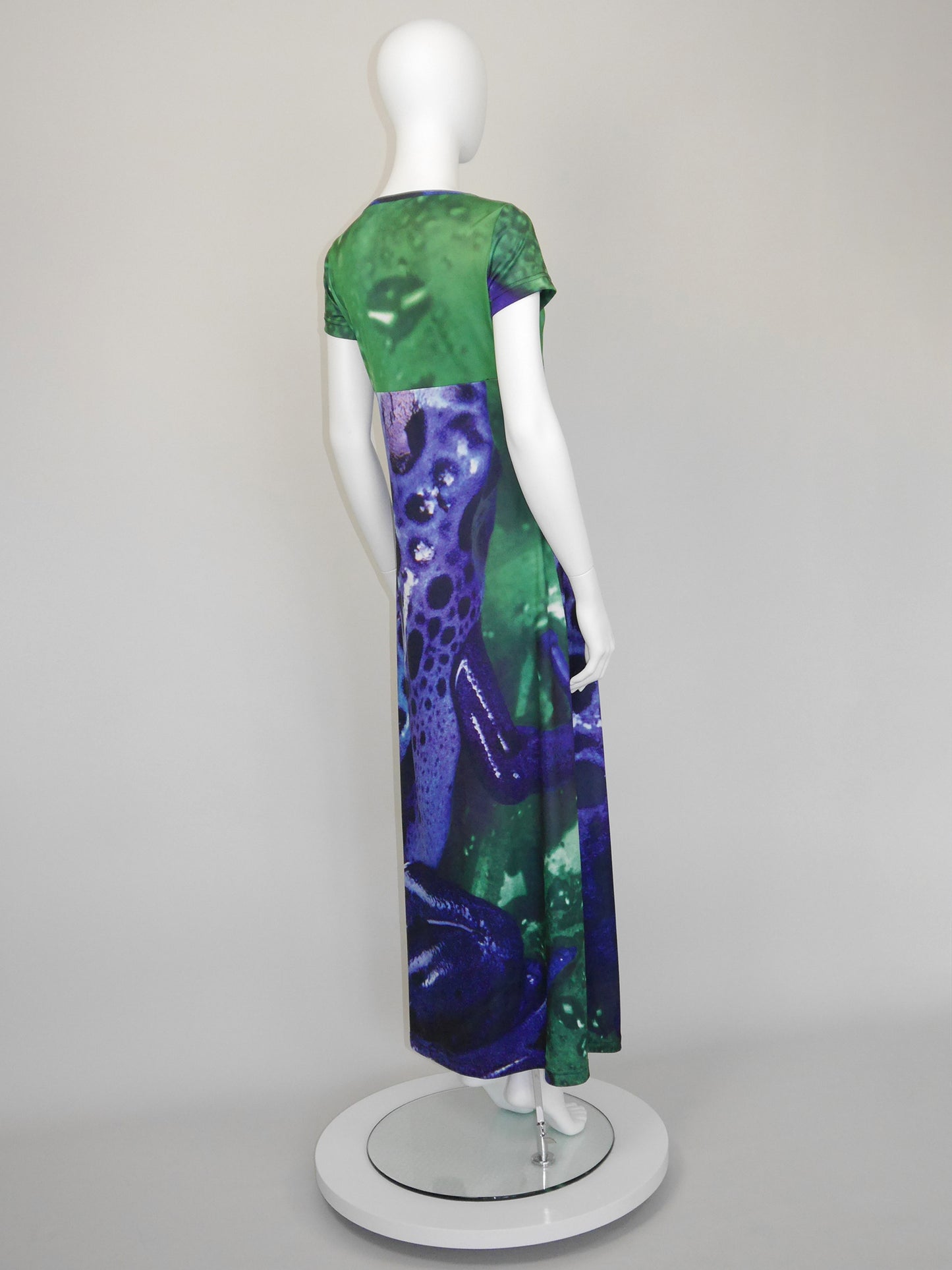 W&LT Walter van Beirendonck Spring 1999 Vintage Frog Print Maxi Dress Size M