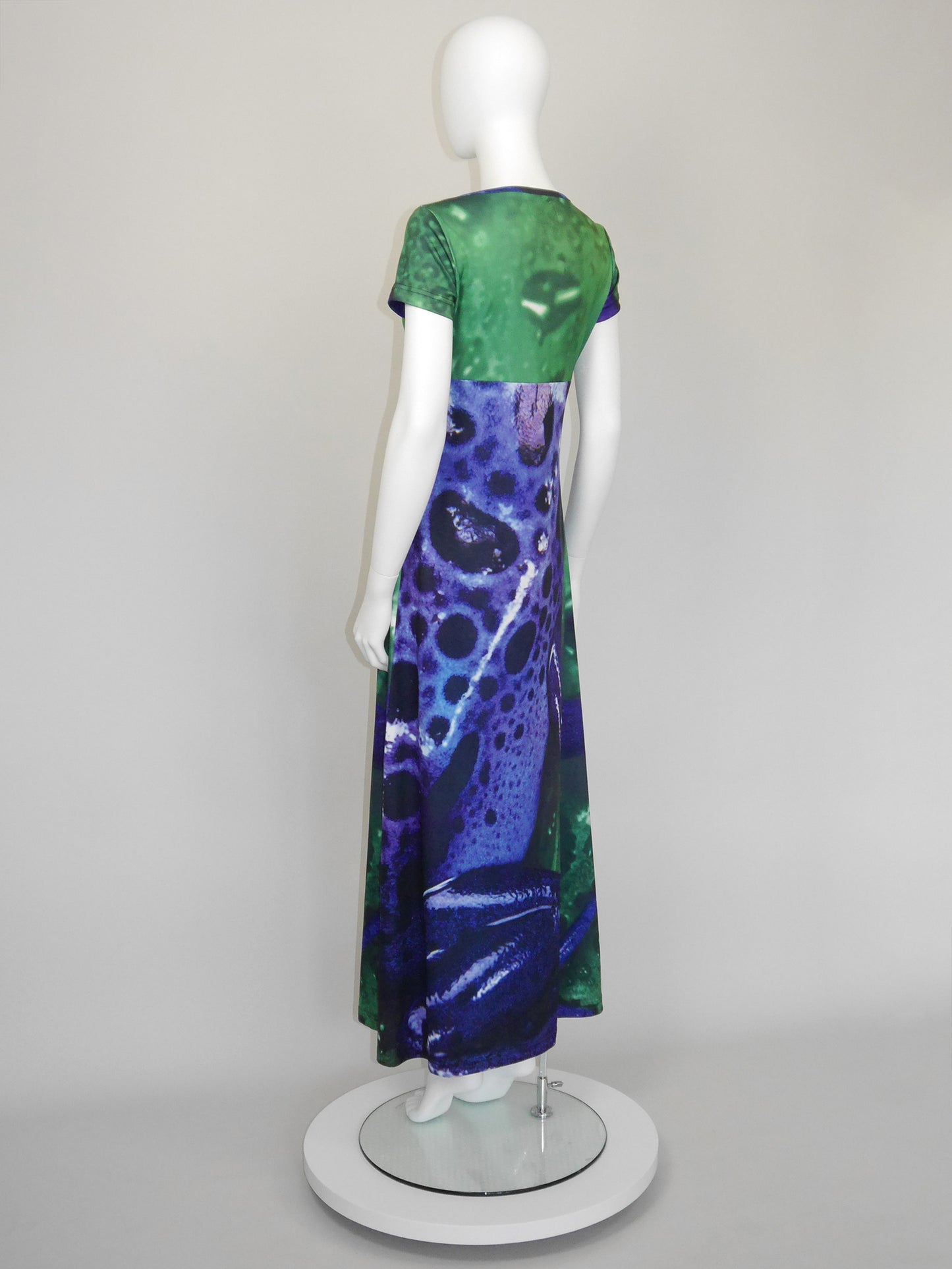 W&LT Walter van Beirendonck Spring 1999 Vintage Frog Print Maxi Dress Size M