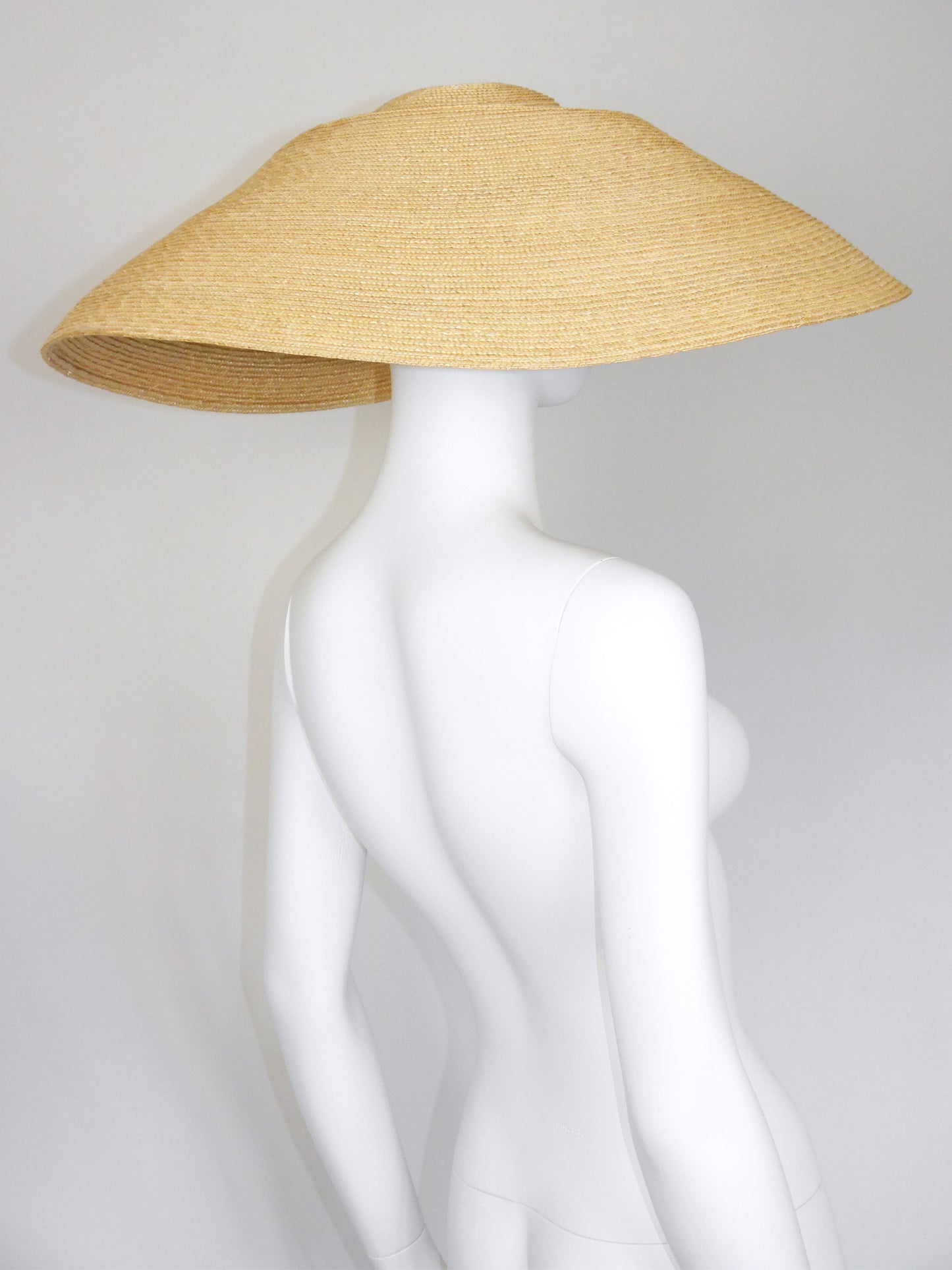 YOHJI YAMAMOTO Spring 2004 Vintage Oversized Straw Hat w/ Vinyl Insert