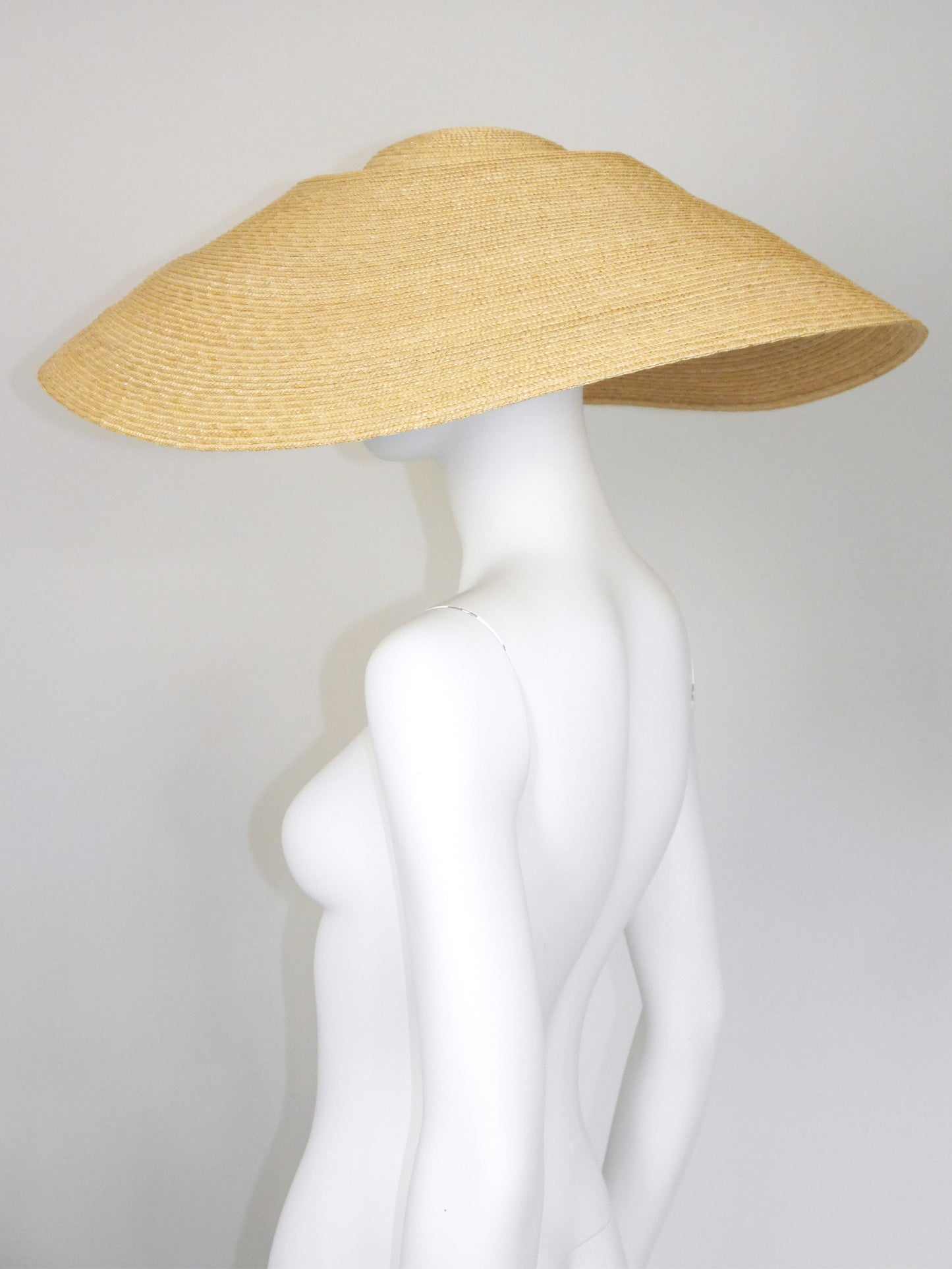 YOHJI YAMAMOTO Spring 2004 Vintage Oversized Straw Hat w/ Vinyl Insert