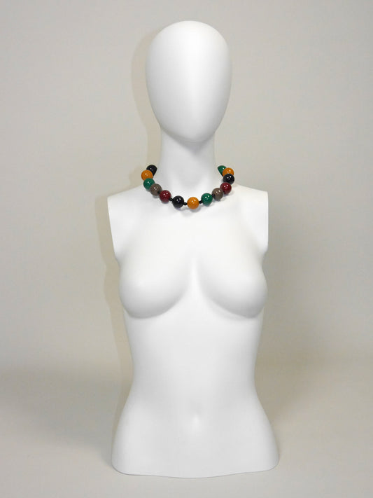YVES SAINT LAURENT by Roger Scemama 1970s Vintage Chunky Beads Necklace