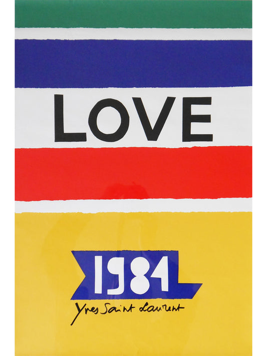 YVES SAINT LAURENT "LOVE" Poster 1984