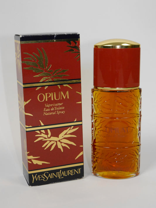 YVES SAINT LAURENT Opium (1977) 100 ml Eau de Toilette EdT Natural Spray Vaporisateur 1990s Vintage Perfume Parfum