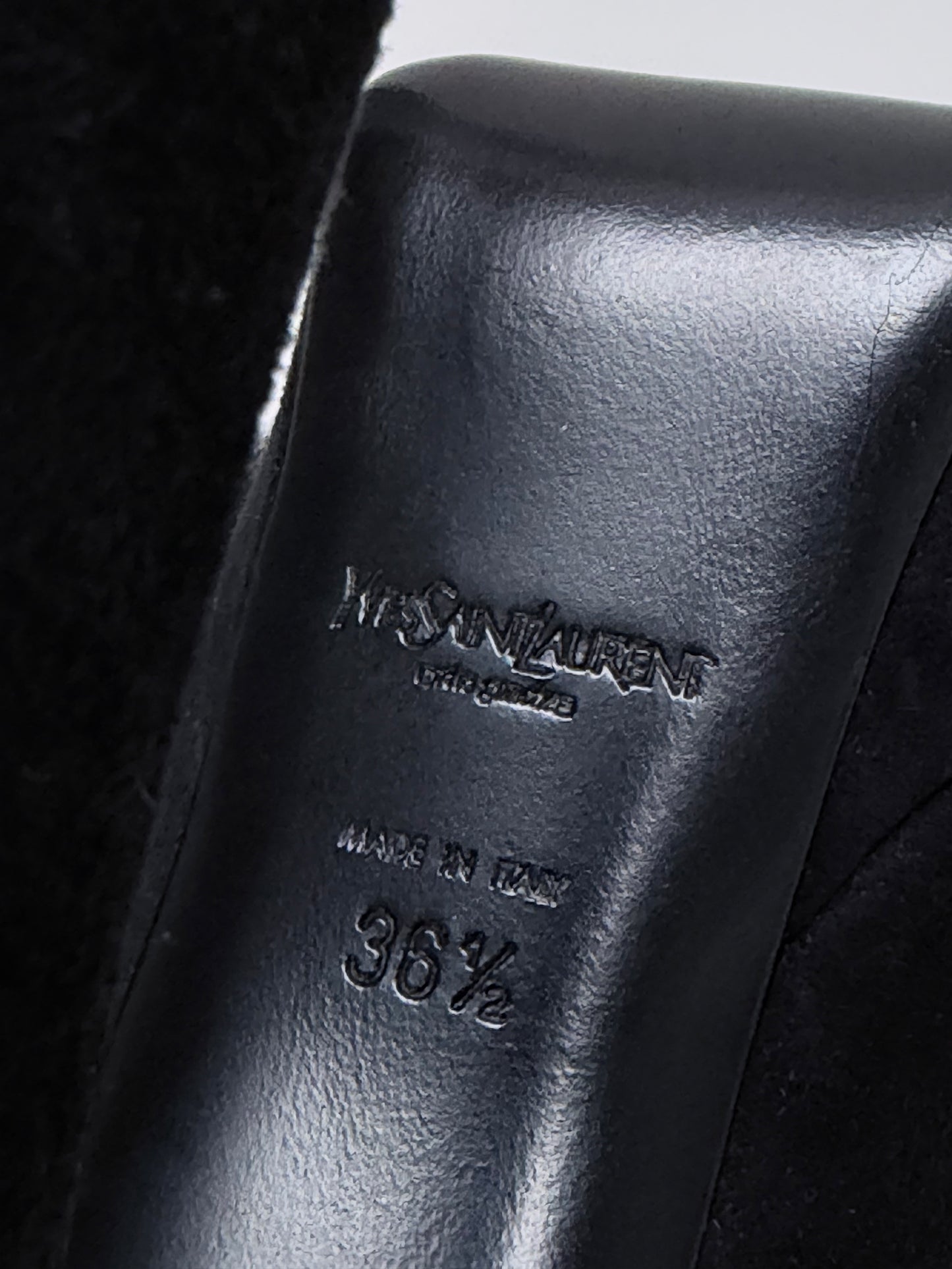 YVES SAINT LAURENT Fall 2010 Vintage Black "Mohawk" Platform Heels Size EU 36.5