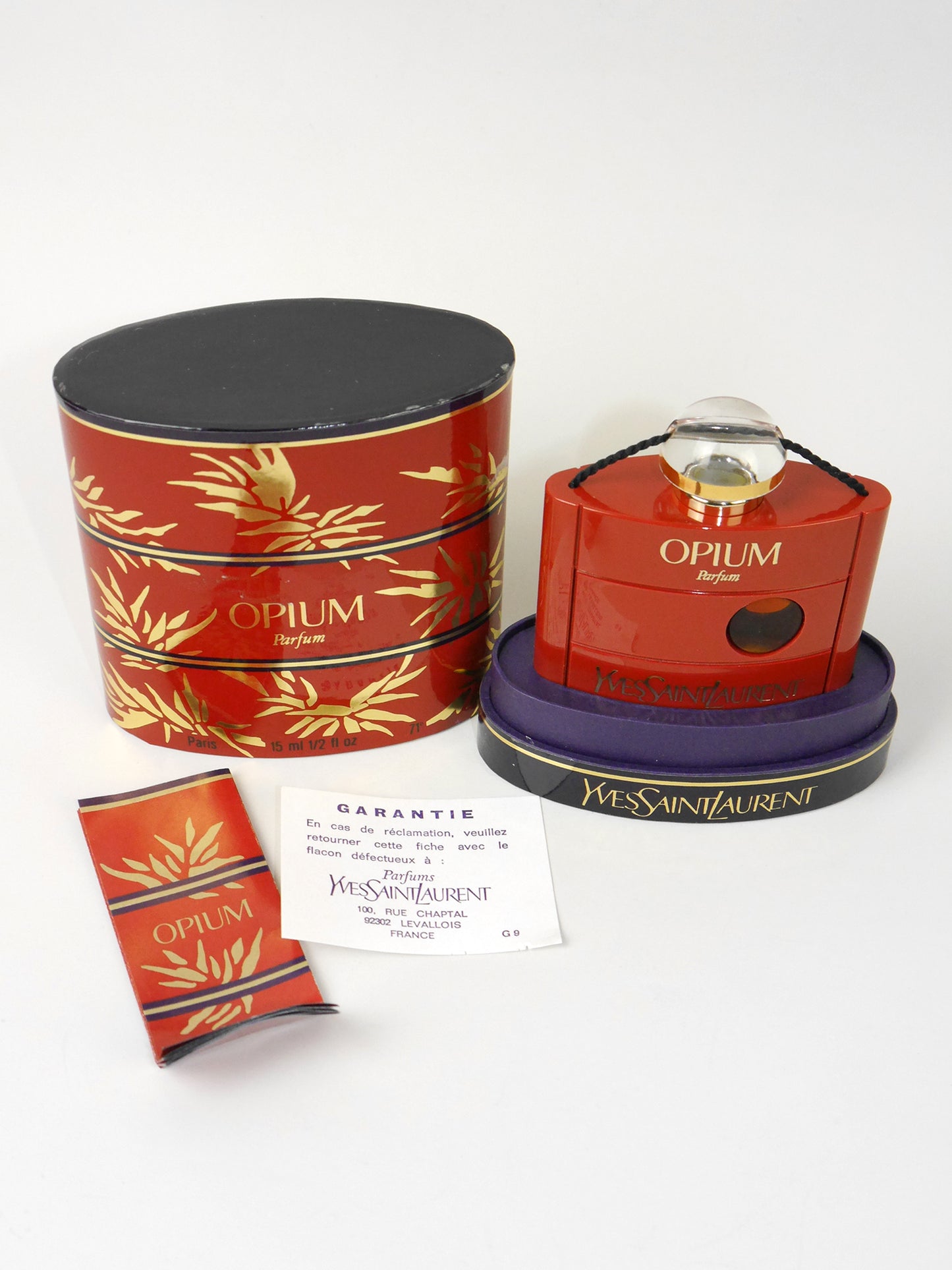YVES SAINT LAURENT Opium (1977) 15 ml Extrait de Parfum Pure Perfume 1970s 1980s First Version
