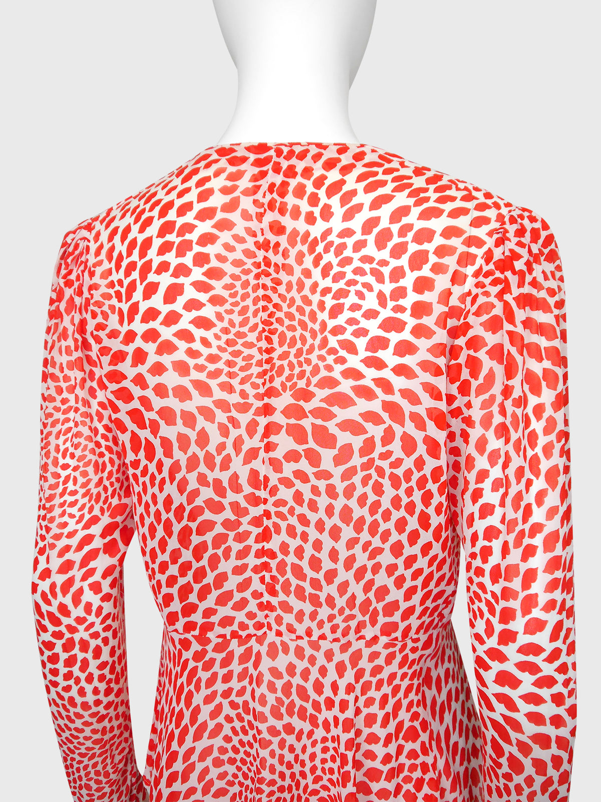 YVES SAINT LAURENT Spring 1971 Scandal Collection Vintage Lips Print Blouse Size M