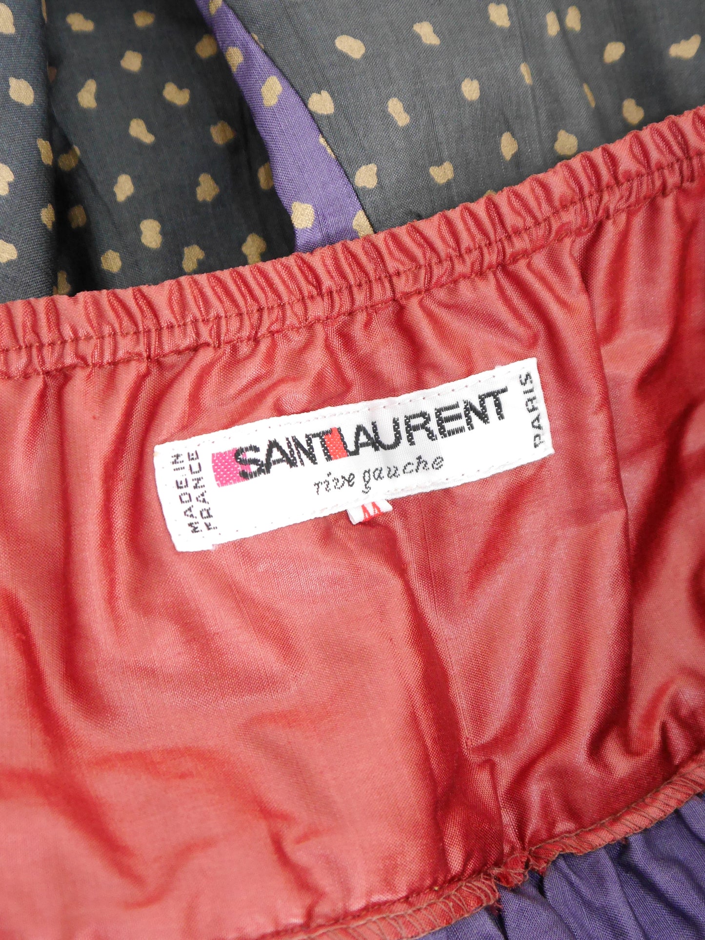 YVES SAINT LAURENT Spring 1981 Vintage Raw Silk Evening Skirt Size S-M