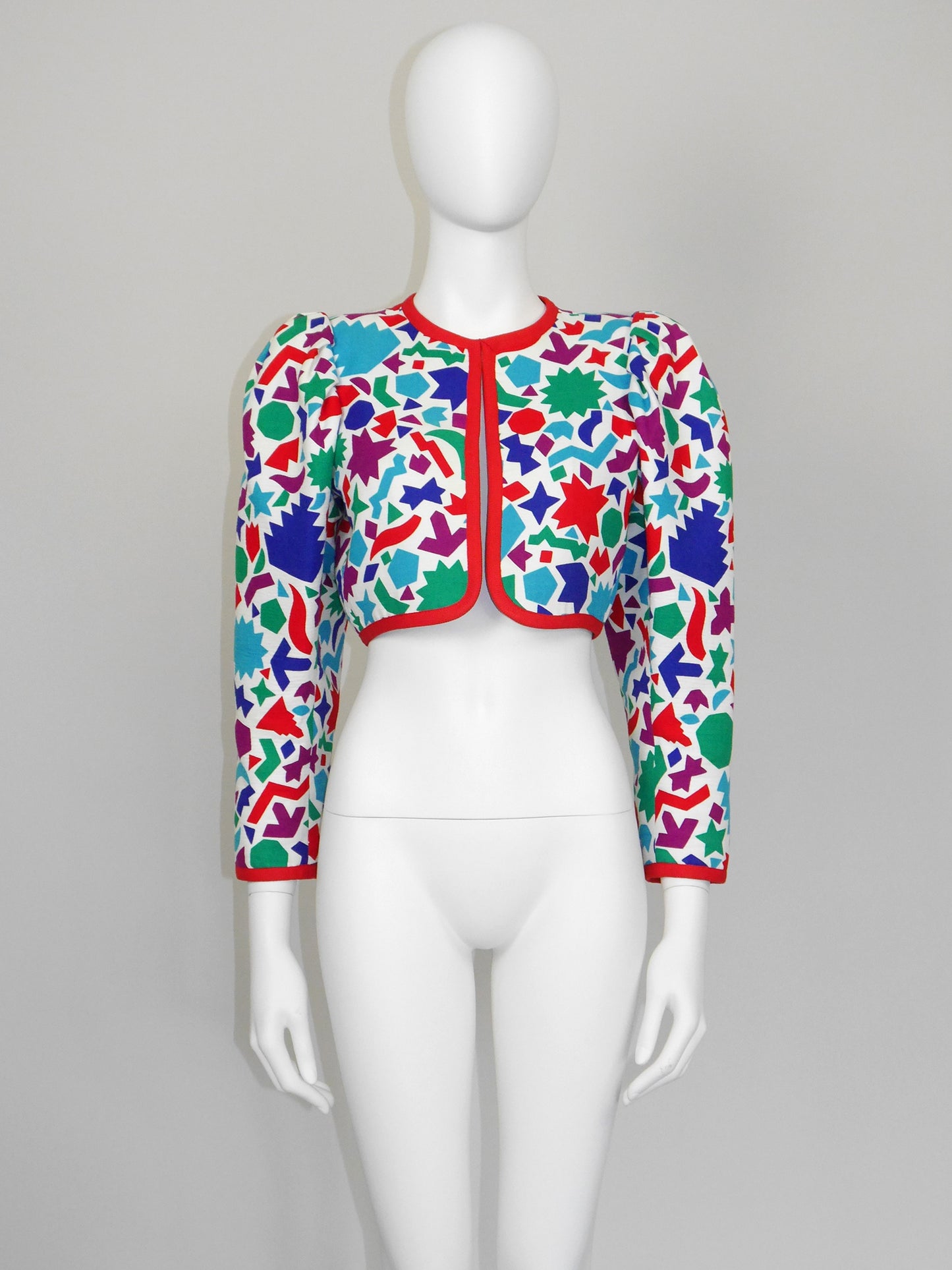 YVES SAINT LAURENT Spring 1983 Vintage Matisse Cropped Bolero Jacket Size XS-S