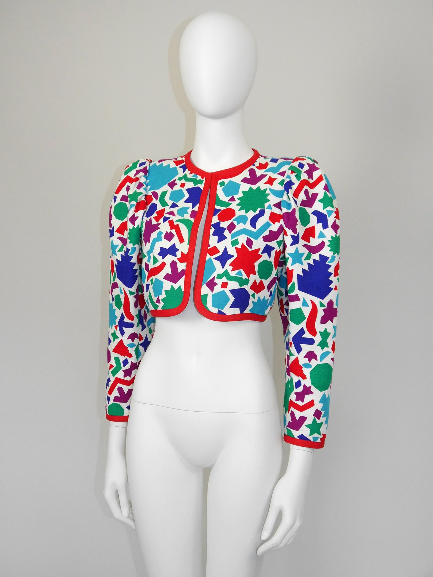 YVES SAINT LAURENT Spring 1983 Vintage Matisse Cropped Bolero Jacket Size XS-S