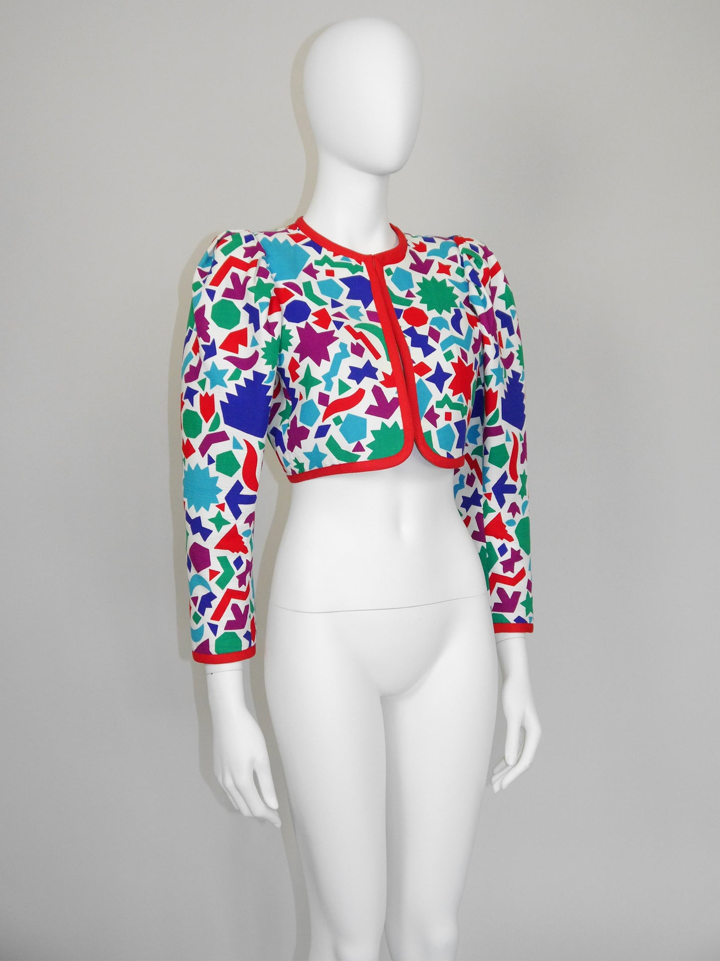 YVES SAINT LAURENT Spring 1983 Vintage Matisse Cropped Bolero Jacket Size XS-S