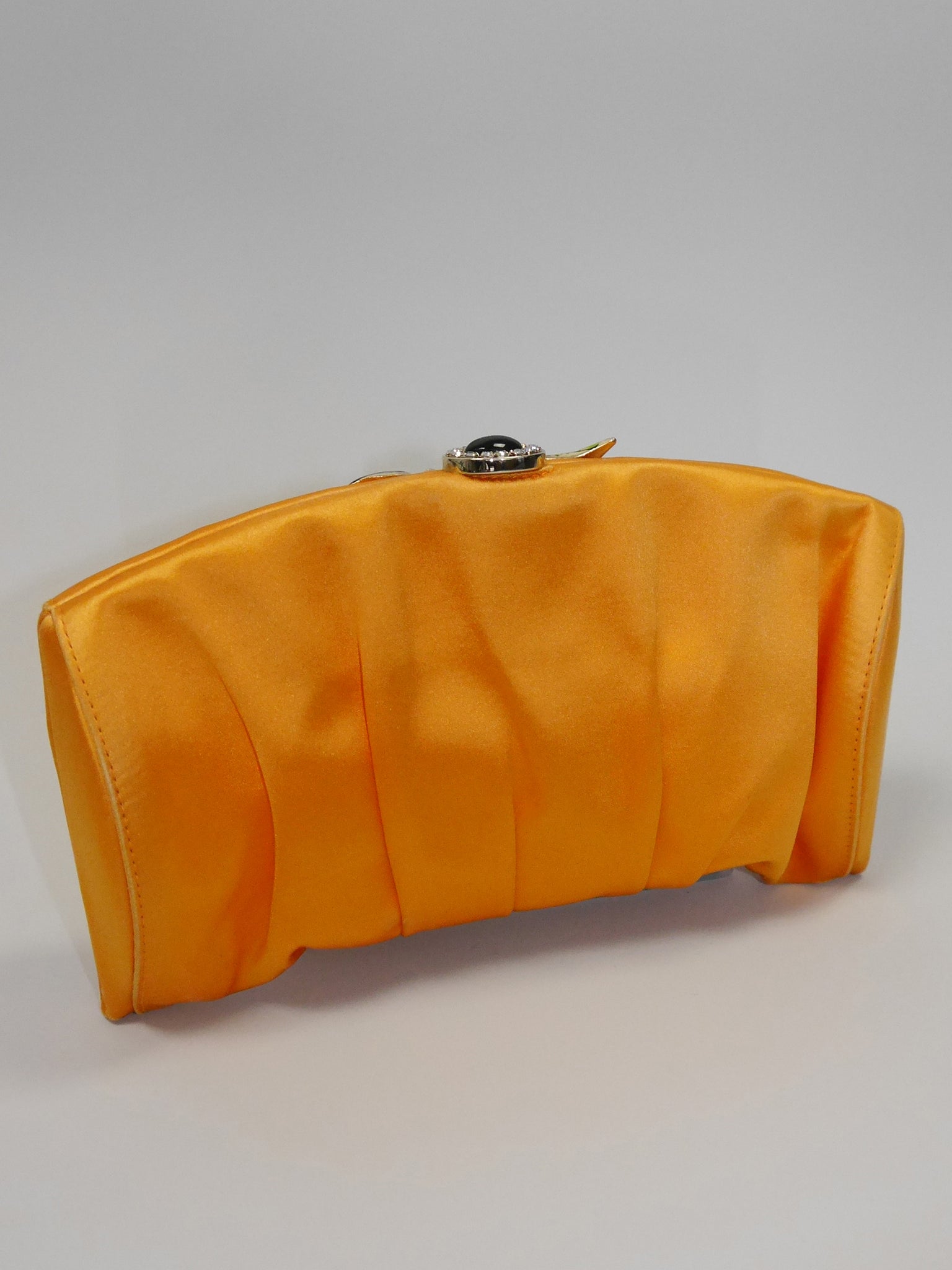 YVES SAINT LAURENT by Tom Ford Spring 2004 Vintage Floral Crystal Rhinestone Silk Evening Clutch Bag