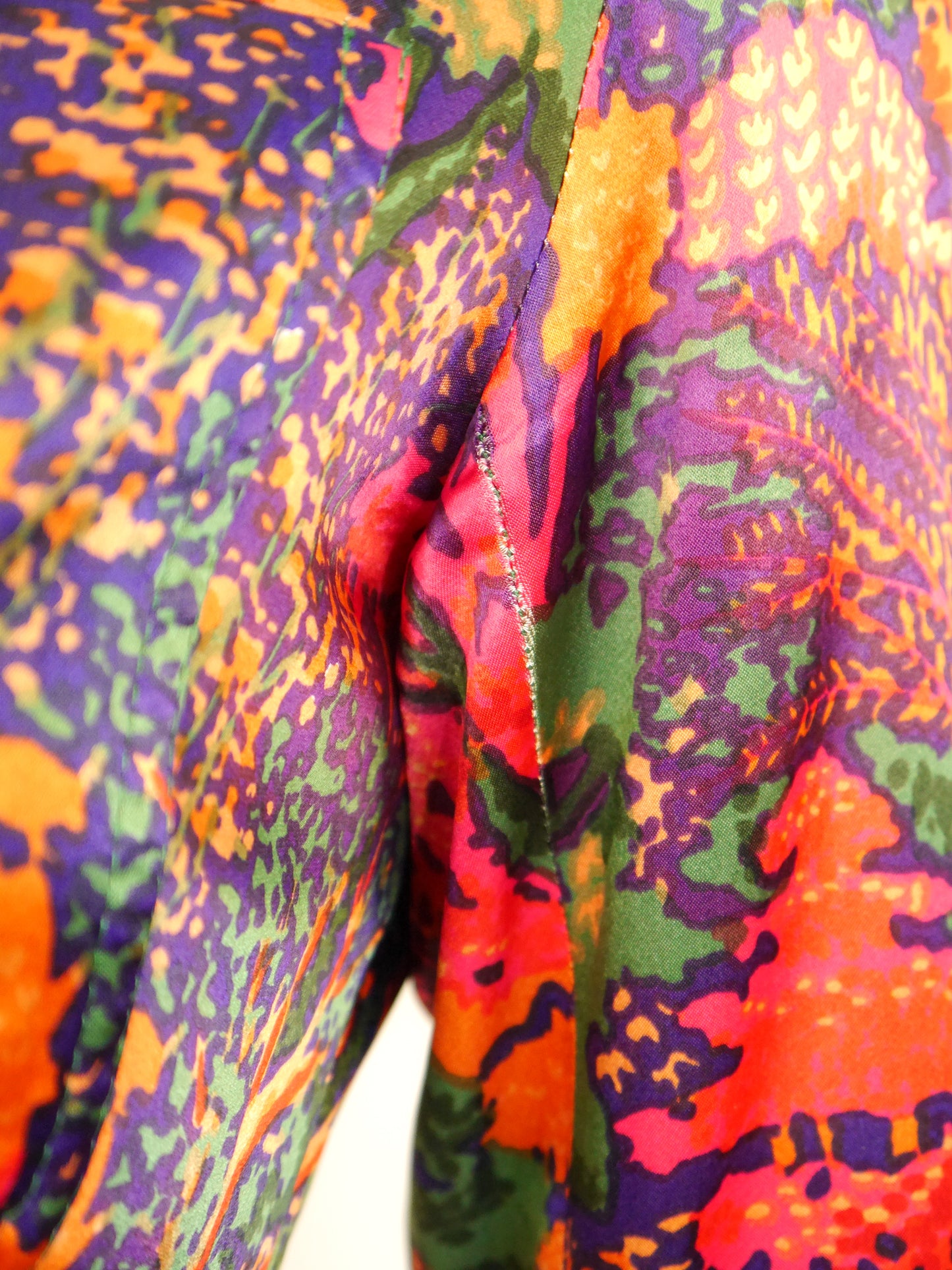 YVES SAINT LAURENT Early 1970s Vintage Floral Jacket Size XXS-XS