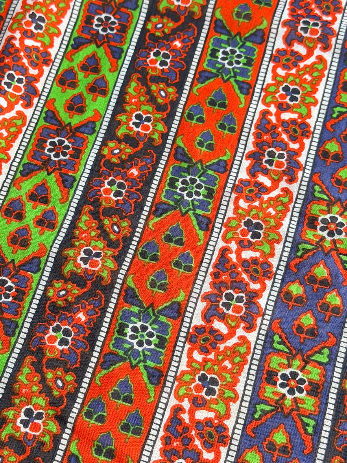 YVES SAINT LAURENT Spring 1977 Vintage Spanish Collection Oversized Printed Cotton Scarf