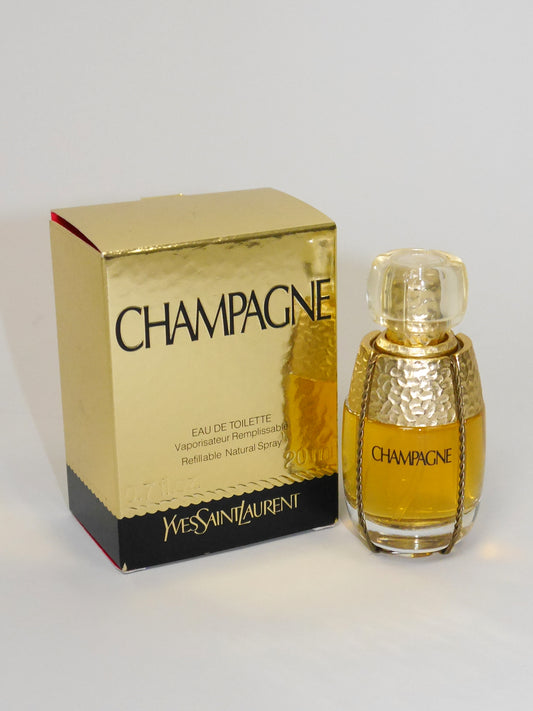 YVES SAINT LAURENT Champagne (1993) 20 ml Eau de Toilette EdT Refillable Natural Spray Vaporisateur 1990s Vintage Perfume Parfum